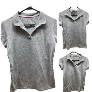 Izod Size XL/18 Girls Grey Uniform Polo Shirts Bundle of 3pcs. Preloved.